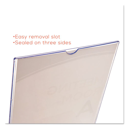 Deflecto Superior Image Double Sided Sign Holder, 8 1/2 x 11 Insert, Clear