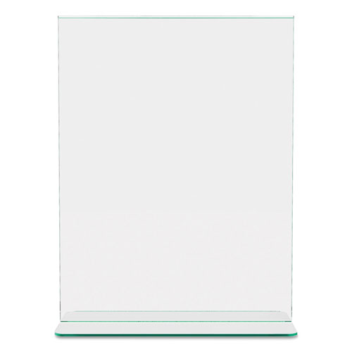 Deflecto Superior Image Premium Green Edge Sign Holders, 8 1/2 x 11 Insert, Clear/Green