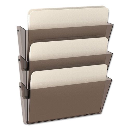 Deflecto Unbreakable DocuPocket 3-Pocket Wall File, Letter, 14 1/2 x 3 x 6 1/2, Clear