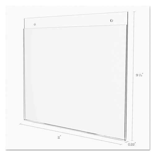 Deflecto Classic Image Wall-Mount Sign Holder, Landscape, 11 x 8 1/2, Clear
