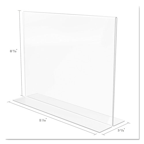 Deflecto Classic Image Double-Sided Sign Holder, 11 x 8 1/2 Insert, Clear