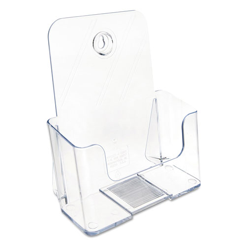 Deflecto DocuHolder for Countertop/Wall-Mount, Booklet Size, 6.5w x 3.75d x 7.75h, Clear