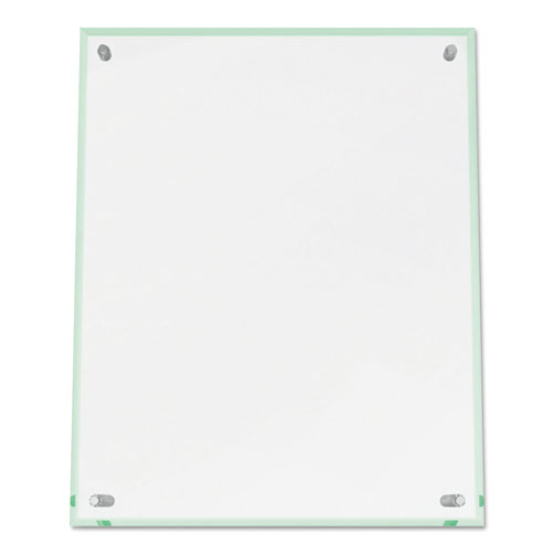 Deflecto Superior Image Beveled Edge Sign Holder, Letter Insert, Clear/Green-Tinted Edges