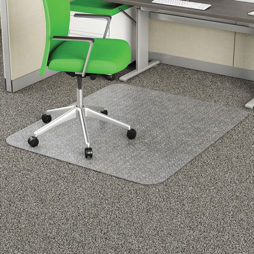 Deflecto Chairmat, W/O Lip, Commercial Pile, 36"Wx48"Lx1/10"H, Clear