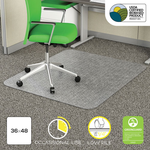 Deflecto Chairmat, W/O Lip, Commercial Pile, 36