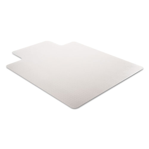 Deflecto DuraMat Moderate Use Chair Mat for Low Pile Carpet, 45 x 53, Wide Lipped, Clear