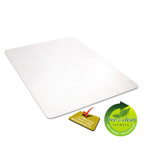 Deflecto EconoMat All Day Use Chair Mat for Hard Floors, 46 x 60, Rectangular, Clear