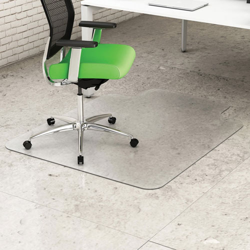 Deflecto Chairmat, W/ Lip, Hard Floor, 45"Wx53"Lx1/10"H, Clear