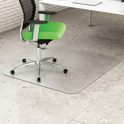Deflecto Chairmat, W/O Lip, Hard Floor, 46"Wx60"Lx1/10"H, Clear