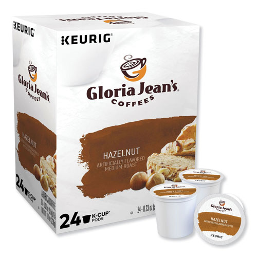 Gloria Jean's® Hazelnut Coffee K-Cups, 96/Carton