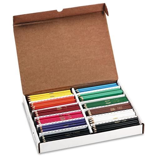 Prang Colored Pencil Set Master Pack, 3.3 mm, 2B (#1), Assorted Lead/Barrel Colors, 288/Box