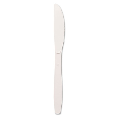 Dixie Plastic Cutlery, Heavyweight Knives, White, 1,000/Carton