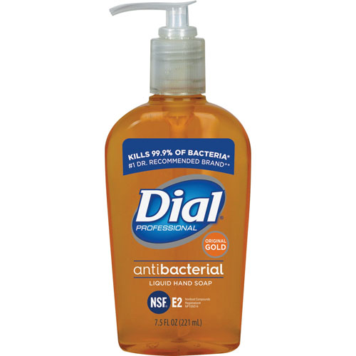 Dial Gold Antimicrobial Hand Soap, Floral Fragrance, 7.5 oz Pump Bottle, 12/Carton