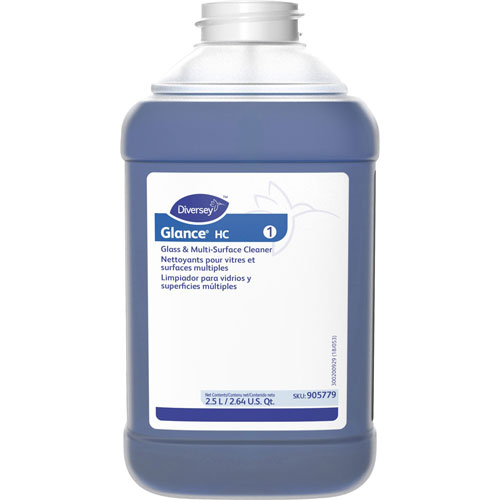 Diversey Glance HC Glass/MultiSurface Cleaner, Ready-To-Use, 84.5 fl oz, Ammonia Scent, 2/Carton