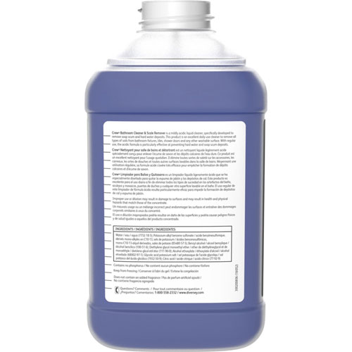 Diversey Crew Bath Cleaner & Scale Remover, Liquid, 84.5 fl oz (2.6 quart), Fresh Clean Scent, 2/Carton, Purple
