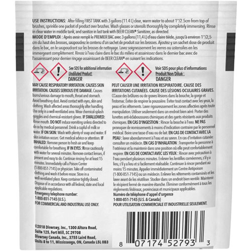 Diversey Glass Cleaner - Concentrate Powder - 100 / Carton - White