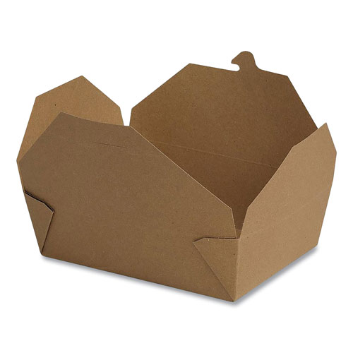 Dixie Reclosable One-Piece Natural-Paperboard Take-Out Box, 8.5 x 6.25 x 2.5, Brown, 20/Pack, 4 Packs/Carton