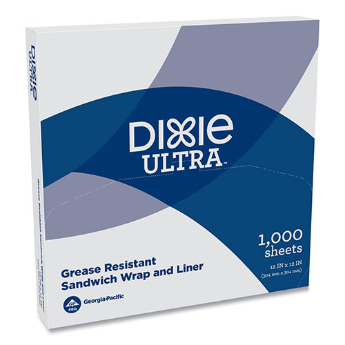 Dixie All-Purpose Food Wrap, Dry Wax Paper, 12 x 12, White, 1,000/Carton