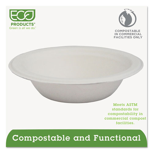 Eco-Products Renewable & Compostable Sugarcane Bowls - 12oz., 50/PK, 20 PK/CT