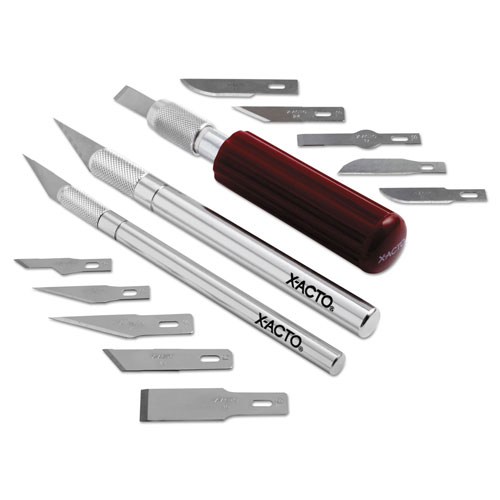 Elmer's Knife Set, 3 Knives, 10 Blades, Carrying Case