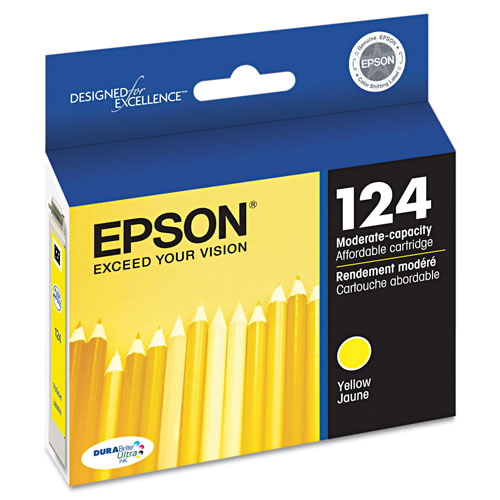 Epson T124420S (124) DURABrite Ultra Ink, Yellow