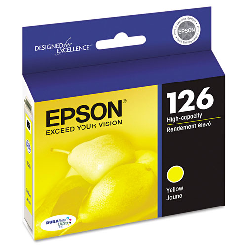 Epson T126420S (126) DURABrite Ultra High-Yield Ink, Yellow