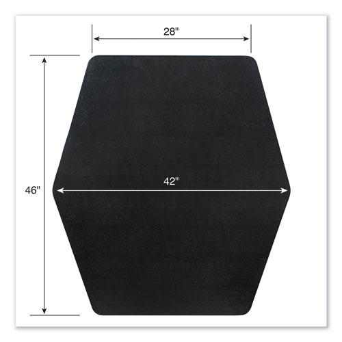 E.S. Robbins Game Zone Chair Mat, For Hard Floor/Medium Pile Carpet, 42 x 46, Black