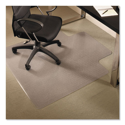 E.S. Robbins EverLife Chair Mats for Medium Pile Carpet With Lip, 36 x 48, Clear