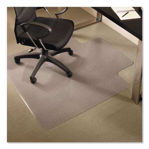 E.S. Robbins EverLife Chair Mats for Medium Pile Carpet with Lip, 45 x 53, Clear