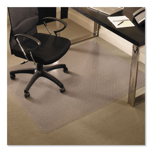 E.S. Robbins EverLife Chair Mats for Medium Pile Carpet, Rectangular, 46 x 60, Clear