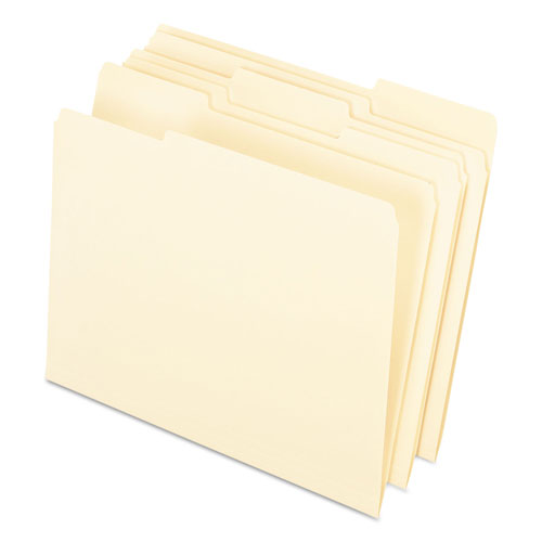 Pendaflex Interior File Folders, 1/3-Cut Tabs, Letter Size, Manila, 100/Box