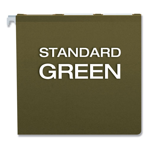 Pendaflex Ready-Tab Reinforced Hanging File Folders, Legal Size, 1/6-Cut Tab, Standard Green, 25/Box