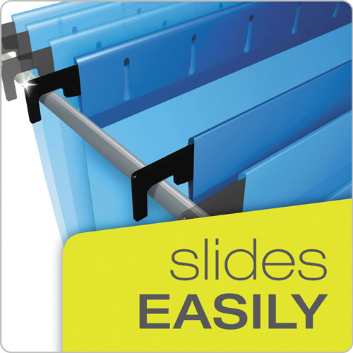 Pendaflex SureHook Reinforced Extra-Capacity Hanging Box File, Letter Size, 1/5-Cut Tab, Blue, 25/Box