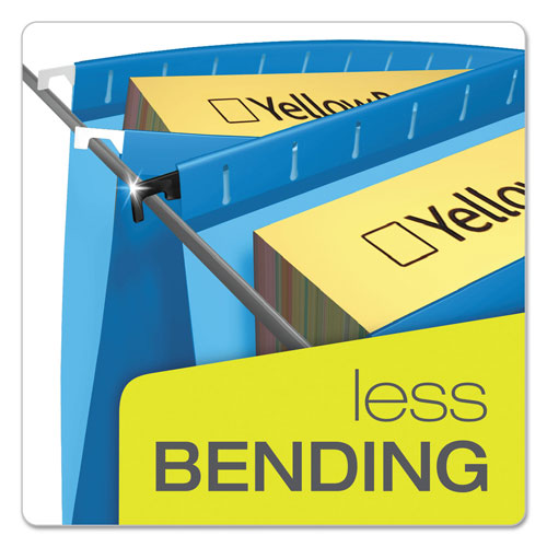 Pendaflex SureHook Hanging Folders, Letter Size, 1/5-Cut Tab, Blue, 20/Box