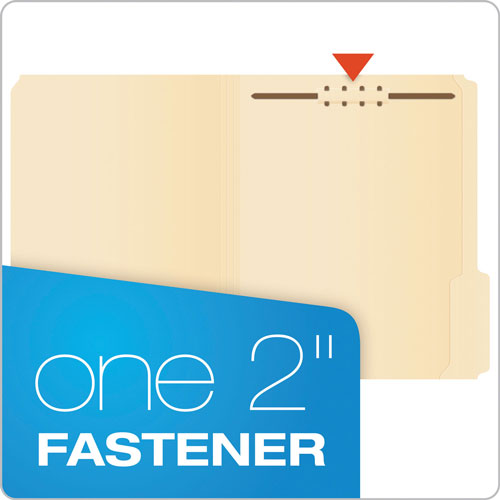 Pendaflex Manila Folders with One Fastener, 1/3-Cut Tabs, Letter Size, 50/Box
