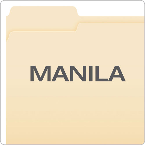 Pendaflex Manila Folders with One Fastener, 1/3-Cut Tabs, Letter Size, 50/Box
