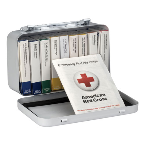 First Aid Only Unitized First Aid Kit for 10 People, 64-Pieces, OSHA/ANSI, Metal Case