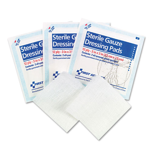 First Aid Only SmartCompliance Gauze Pads, 3