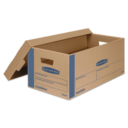 Fellowes SmoothMove Prime Moving & Storage Boxes, Small, Half Slotted Container (HSC), 24