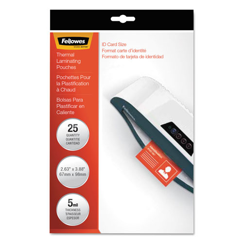 Fellowes Laminating Pouches, 5 mil, 3.88