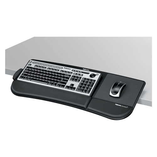 Fellowes Tilt 'n Slide Keyboard Manager, 19.5w x 11.88d, Black