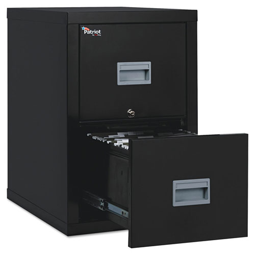 Fireking Patriot Insulated Two-Drawer Fire File, 17.75w x 25d x 27.75h, Black