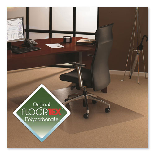 Floortex Cleartex Ultimat XXL Polycarb. Square General Office Mat for Carpets, 60 x 60, Clear