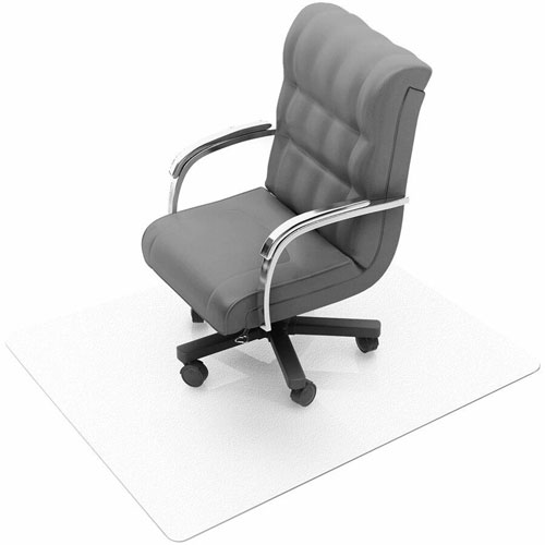 Floortex Chairmat, Poly, Rectangular, 48"x60", Clear