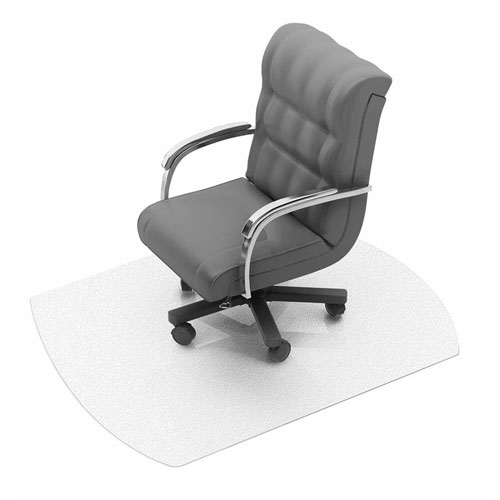 Floortex Clear Contoured Chairmat with Grippers, 39"x49"