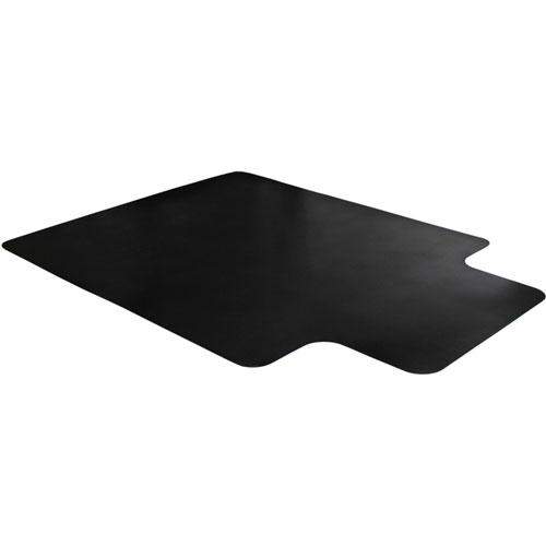 Floortex Chairmat, Hard Floor, 45"Wx53"Lx3/5"H, Black