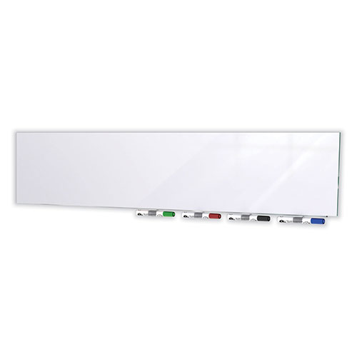 Ghent MFG Aria Low Profile Magnetic Glass Whiteboard, 36 x 24, White Surface