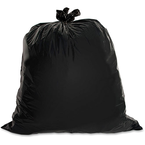 Genuine Joe Black Trash Bags, 30 Gallon, 1.5 Mil, Box of 100