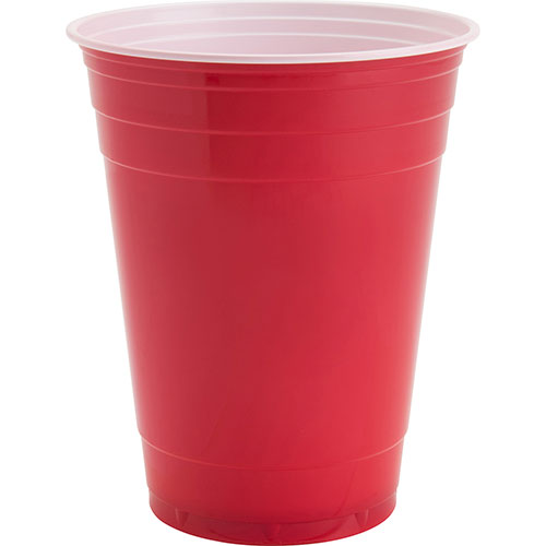 Genuine Joe Party Cups, 16oz., 1000/CT, Red