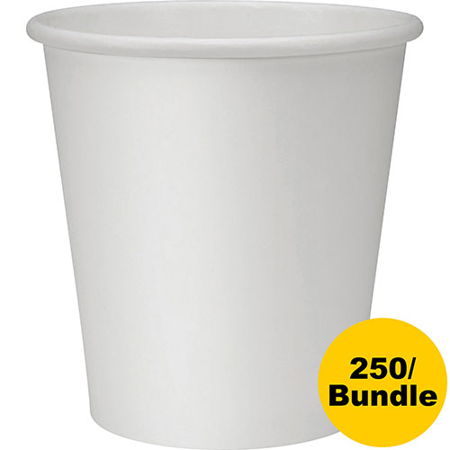 Genuine Joe Hot Cups, Single, 10oz., 250-pack, White